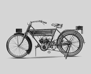 Royal Enfield 1909, dobová fotografie