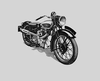 Royal Enfield 1932, dobová fotografie